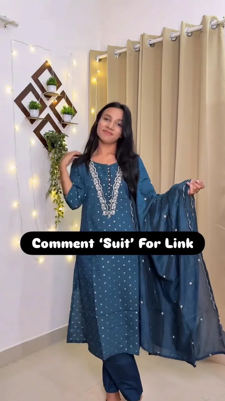 Elegant Pink A-Line Kurta Set with Floral Embroidery & Dupatta - Image 2